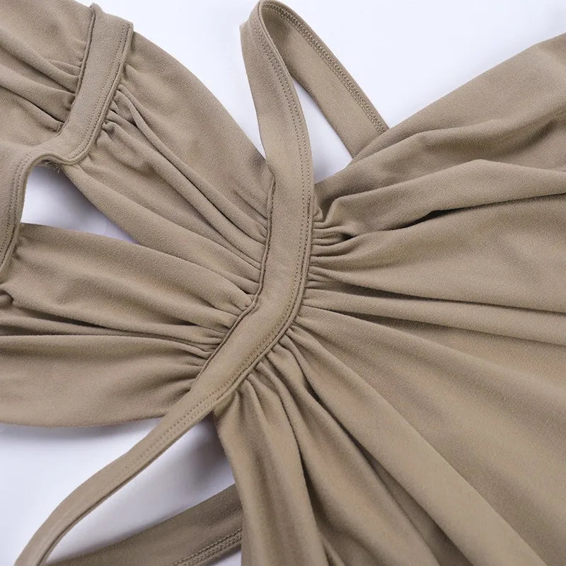Nova Sparkling Halter Gown