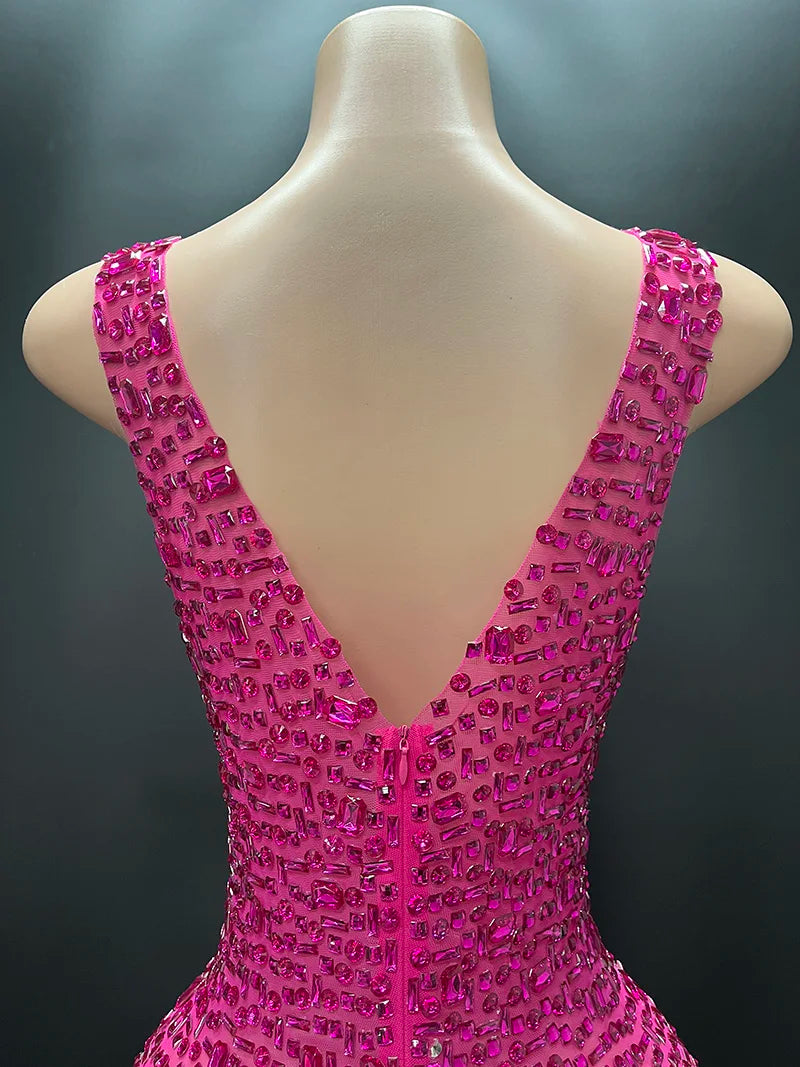 Aurora Rhinestone Sheer Gown