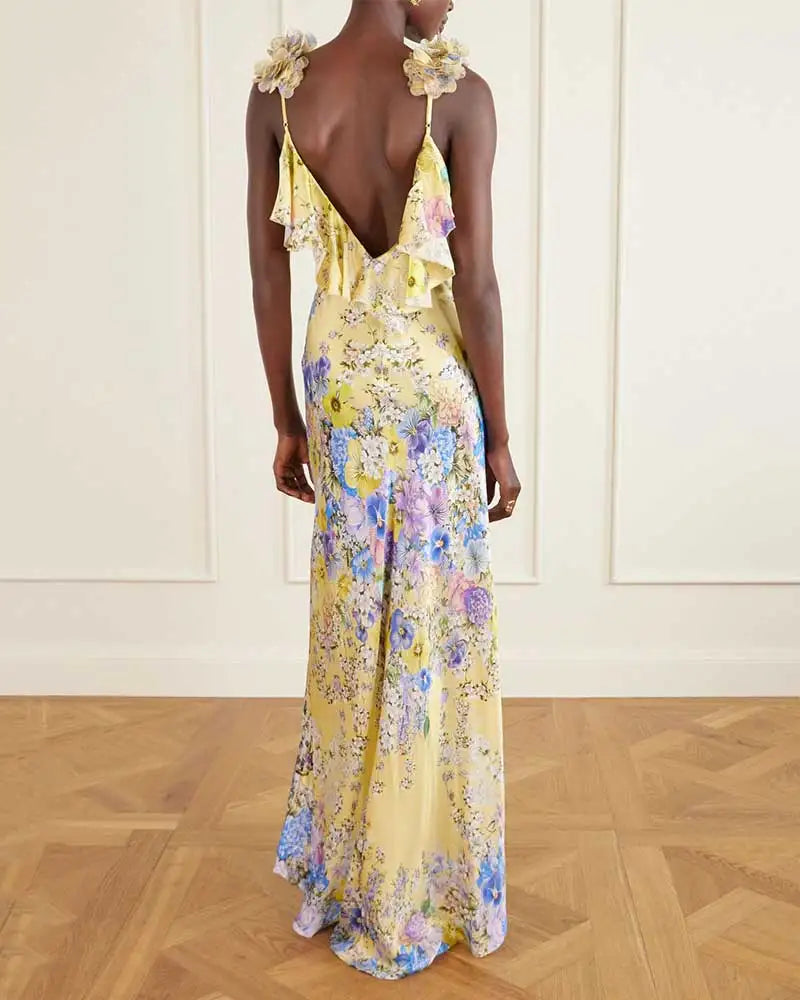 Fleur Sling Floral Maxi