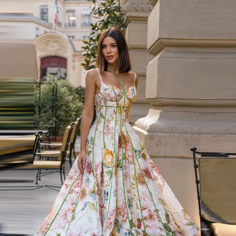 Isabelle Floral Halter Maxi