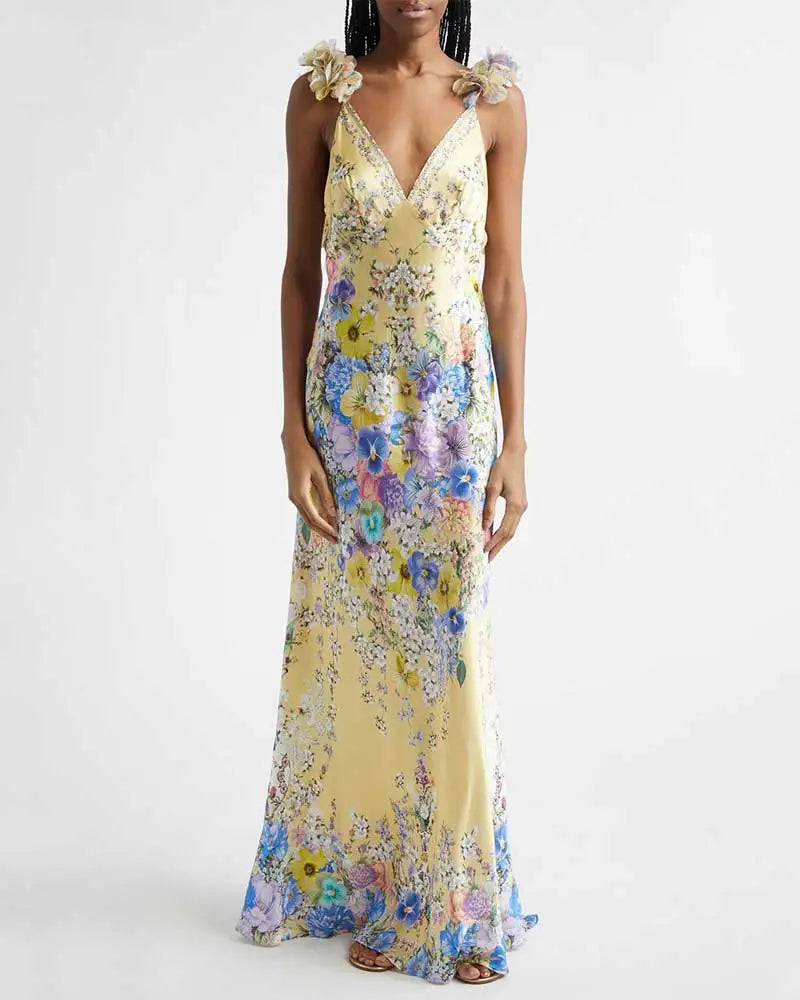 Fleur Sling Floral Maxi