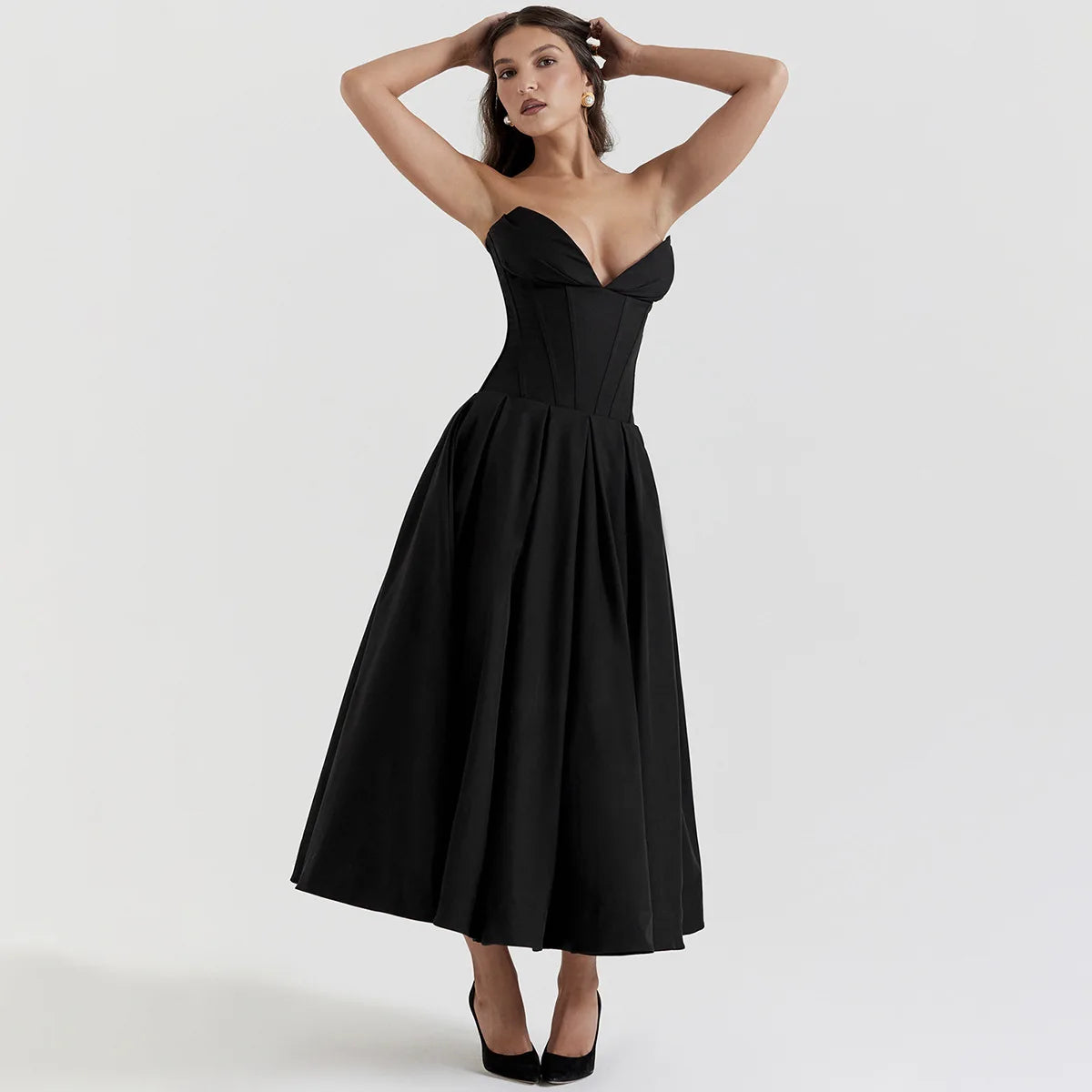 Solstice Strapless Flare Dress