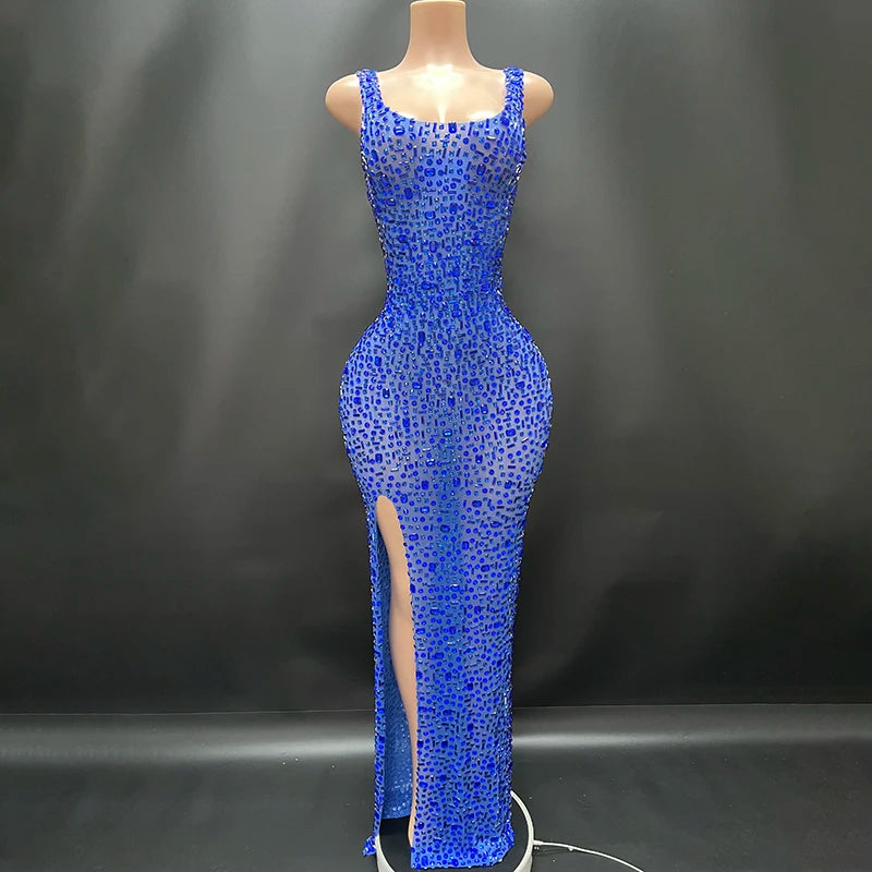 Aurora Rhinestone Sheer Gown