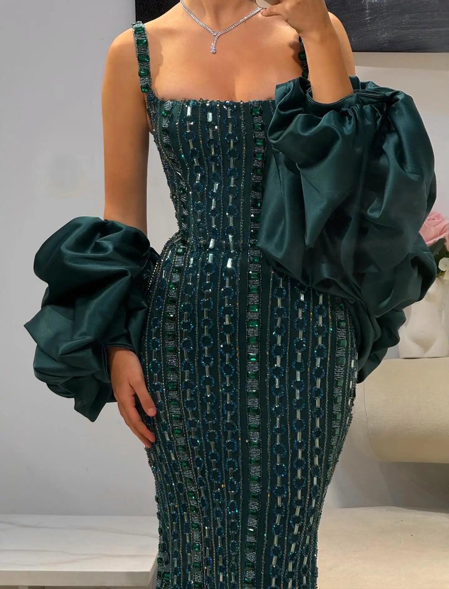 Emeraude Crystal Mermaid Gown