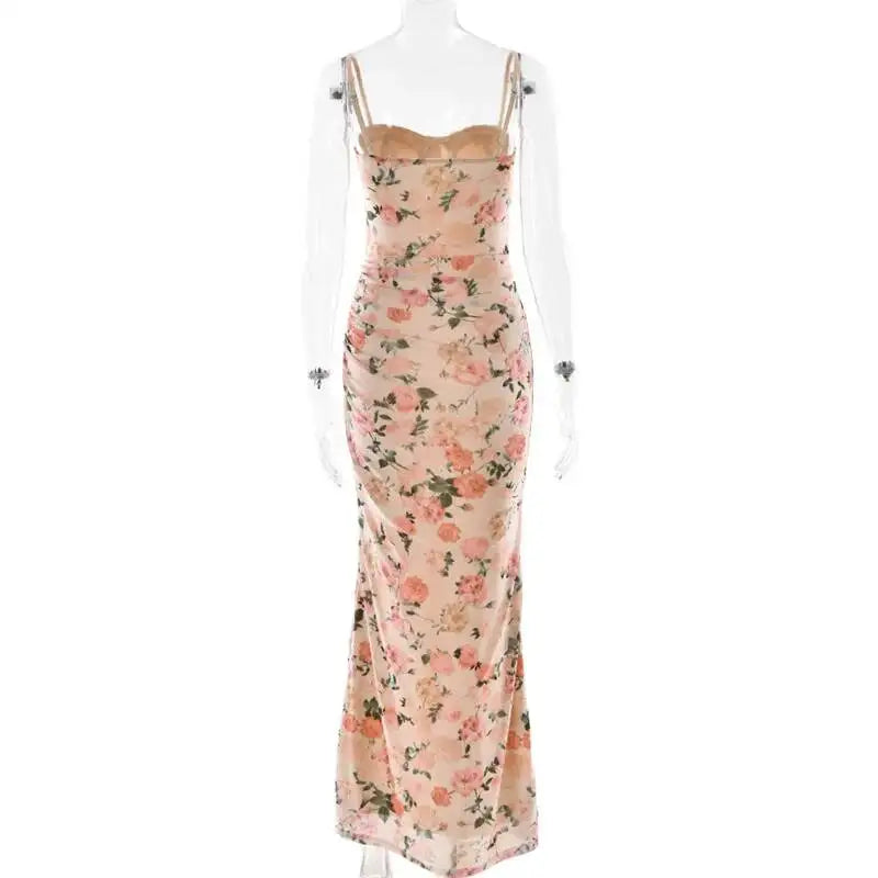 Flora Backless Floral Maxi