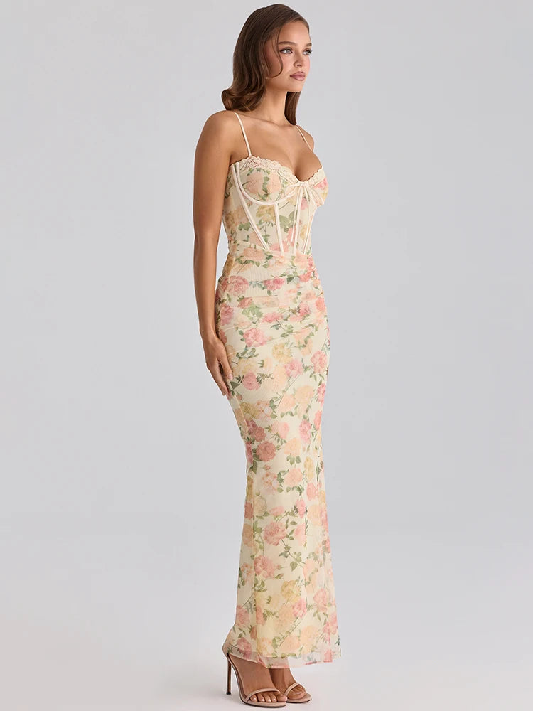 Flora Backless Floral Maxi