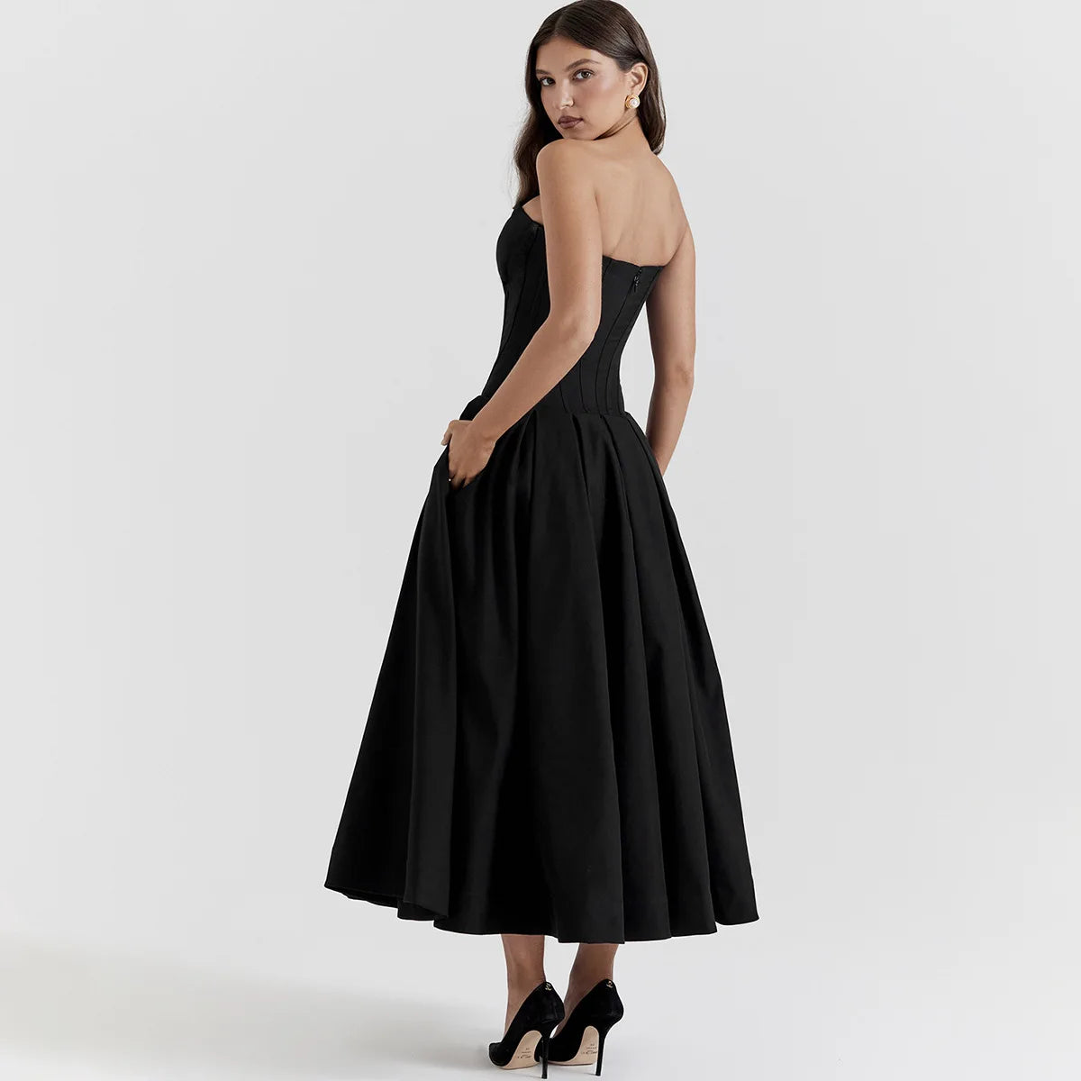 Solstice Strapless Flare Dress
