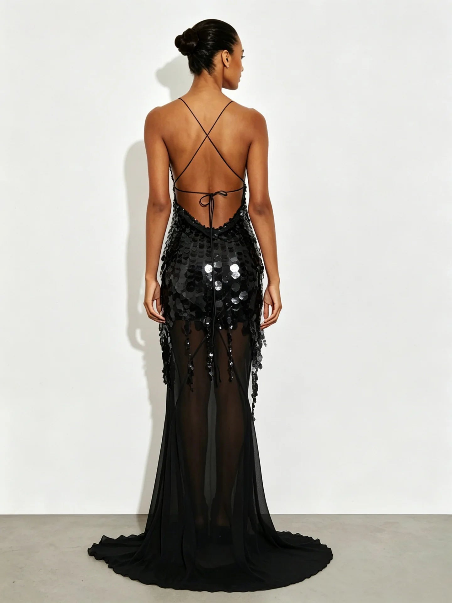Aria Beaded Fishtail Gown
