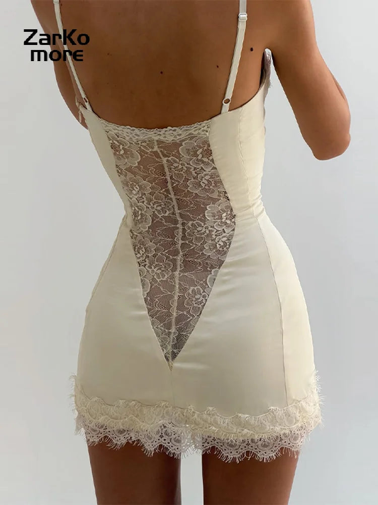 Blanc Lace Sling Mini