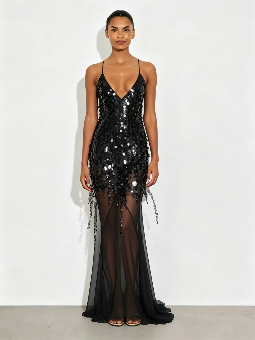 Aria Beaded Fishtail Gown