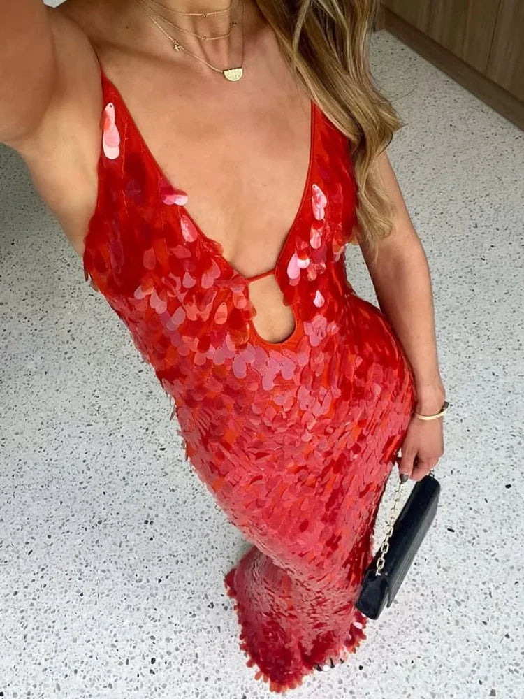 Glimmer Sequin Party Gown