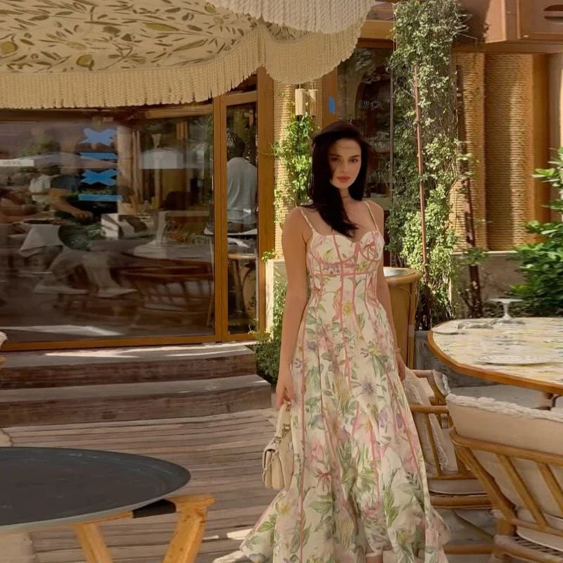 Isabelle Floral Halter Maxi