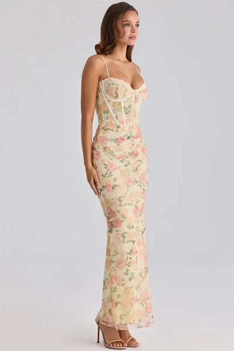 Flora Backless Floral Maxi
