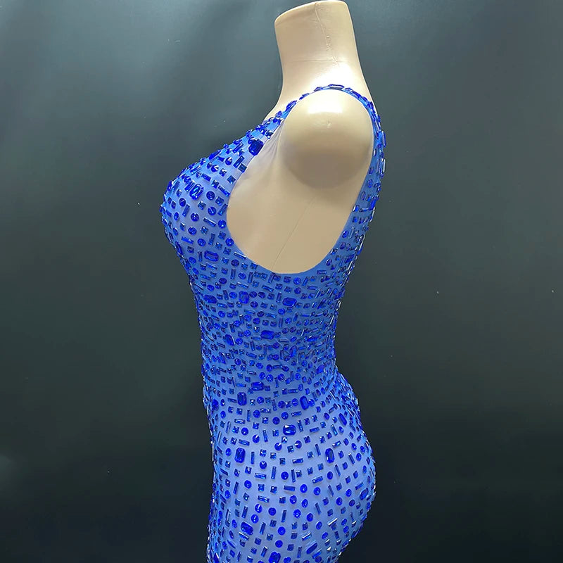 Aurora Rhinestone Sheer Gown
