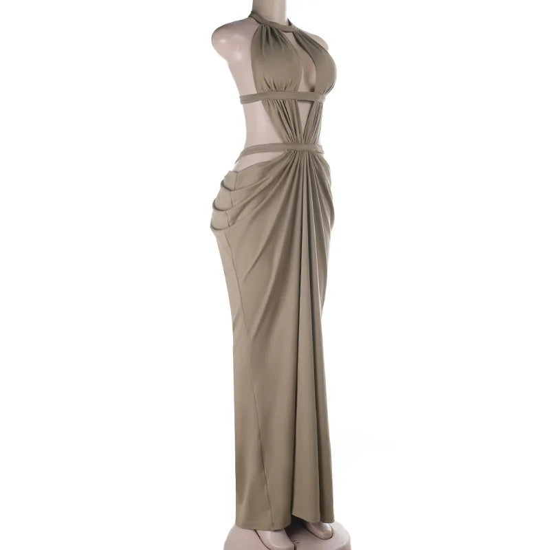 Nova Sparkling Halter Gown