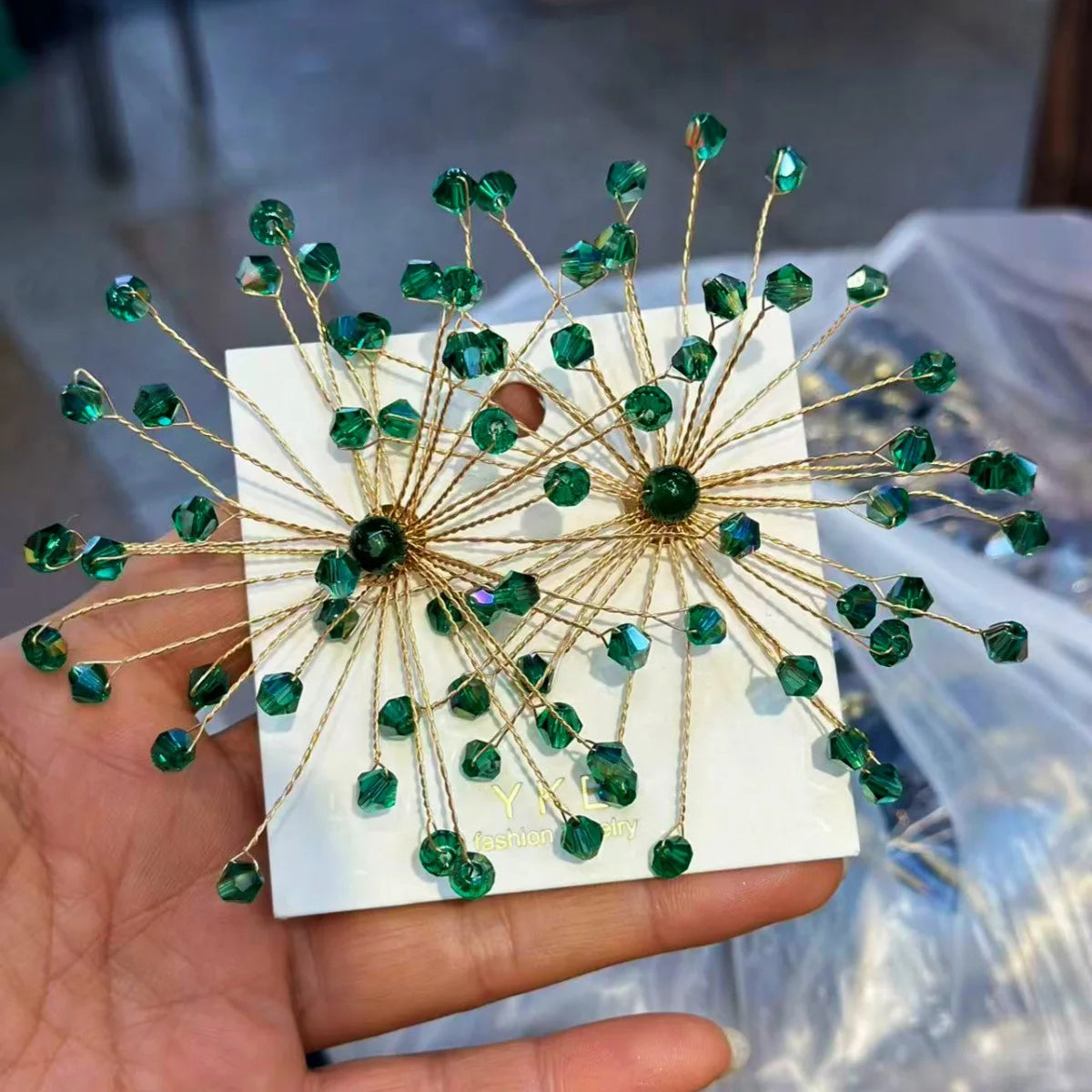 Fleur Crystal Studs