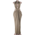 Nova Sparkling Halter Gown