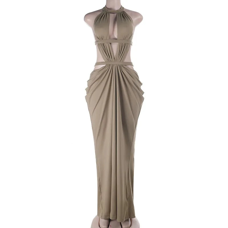 Nova Sparkling Halter Gown