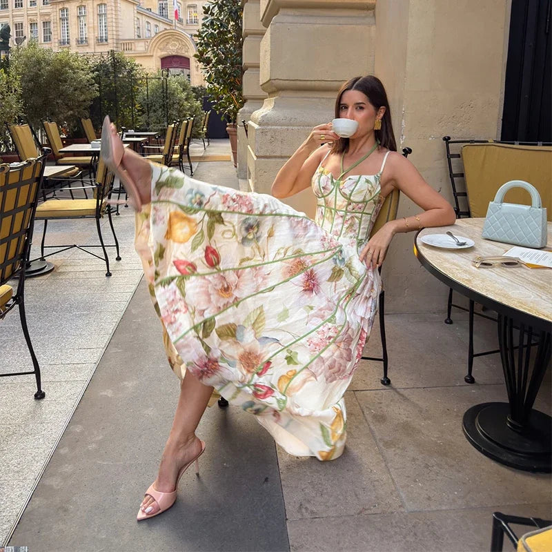 Isabelle Floral Halter Maxi