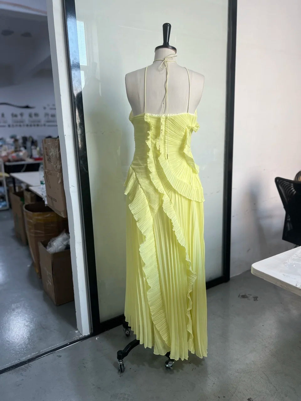 Lotus Halter Maxi Dress