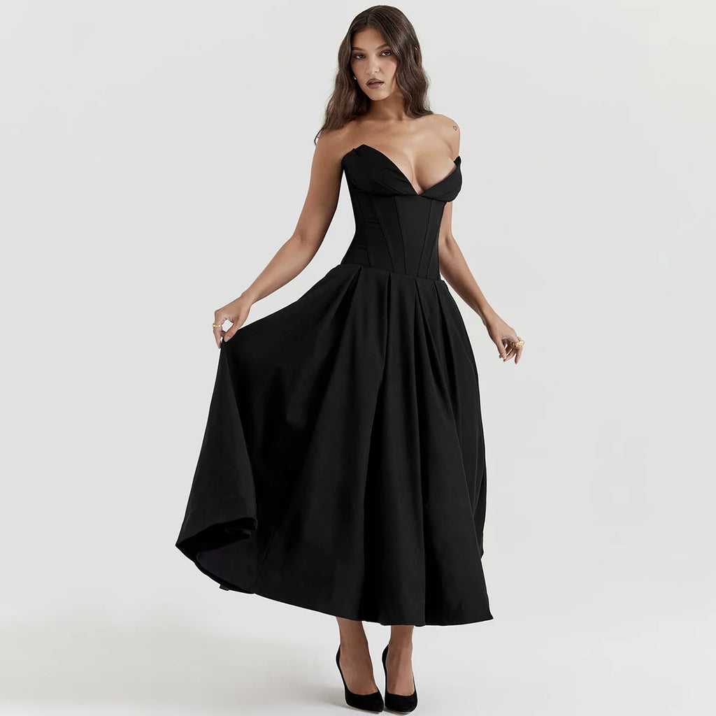 Solstice Strapless Flare Dress
