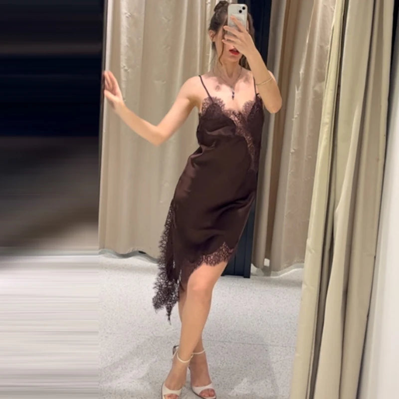 Hana Lace Asymmetric Mini