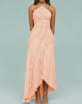 Elisse Ruffle Pleated Gown