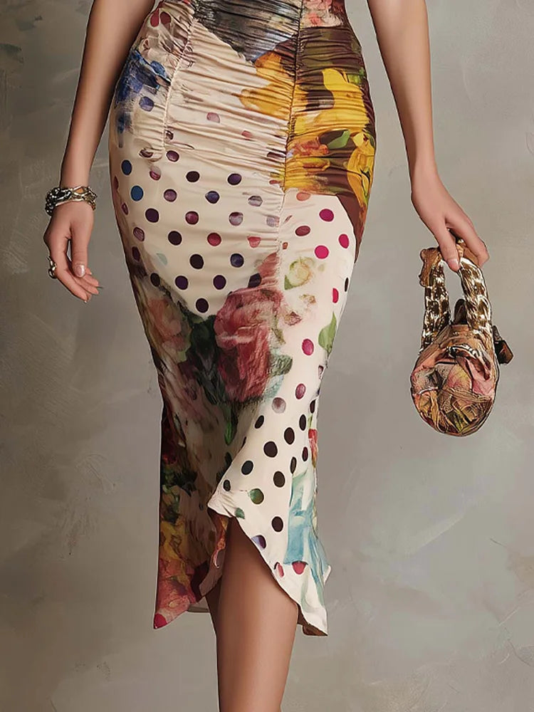 Vera V-Neck Lace Maxi