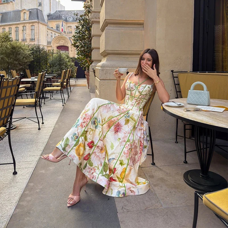 Isabelle Floral Halter Maxi
