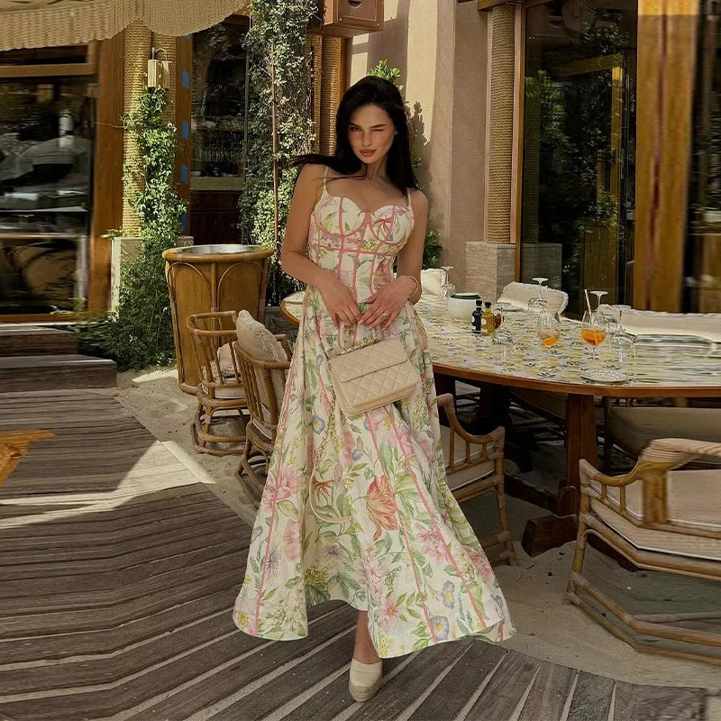 Isabelle Floral Halter Maxi
