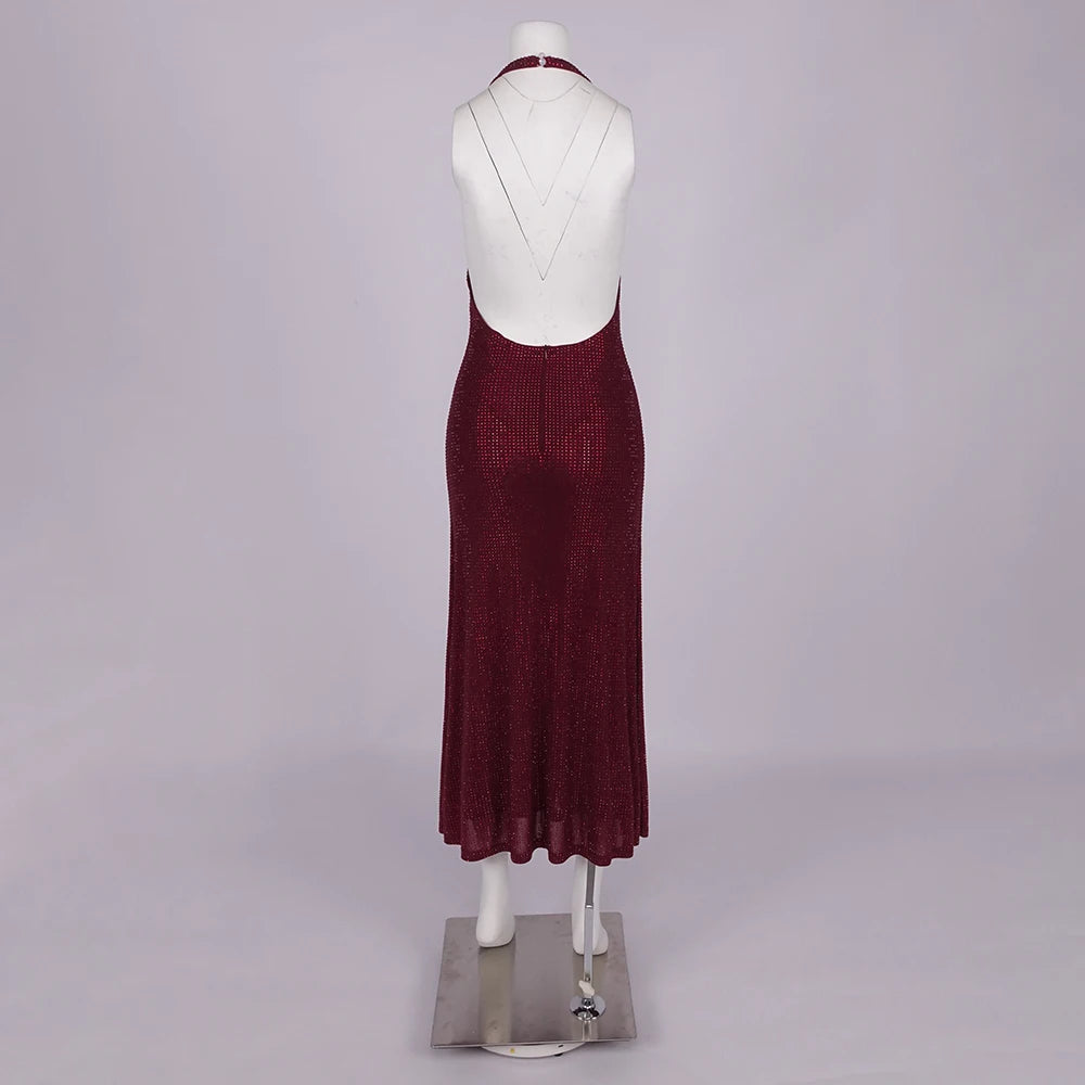 Vivace Sequin Halter Gown