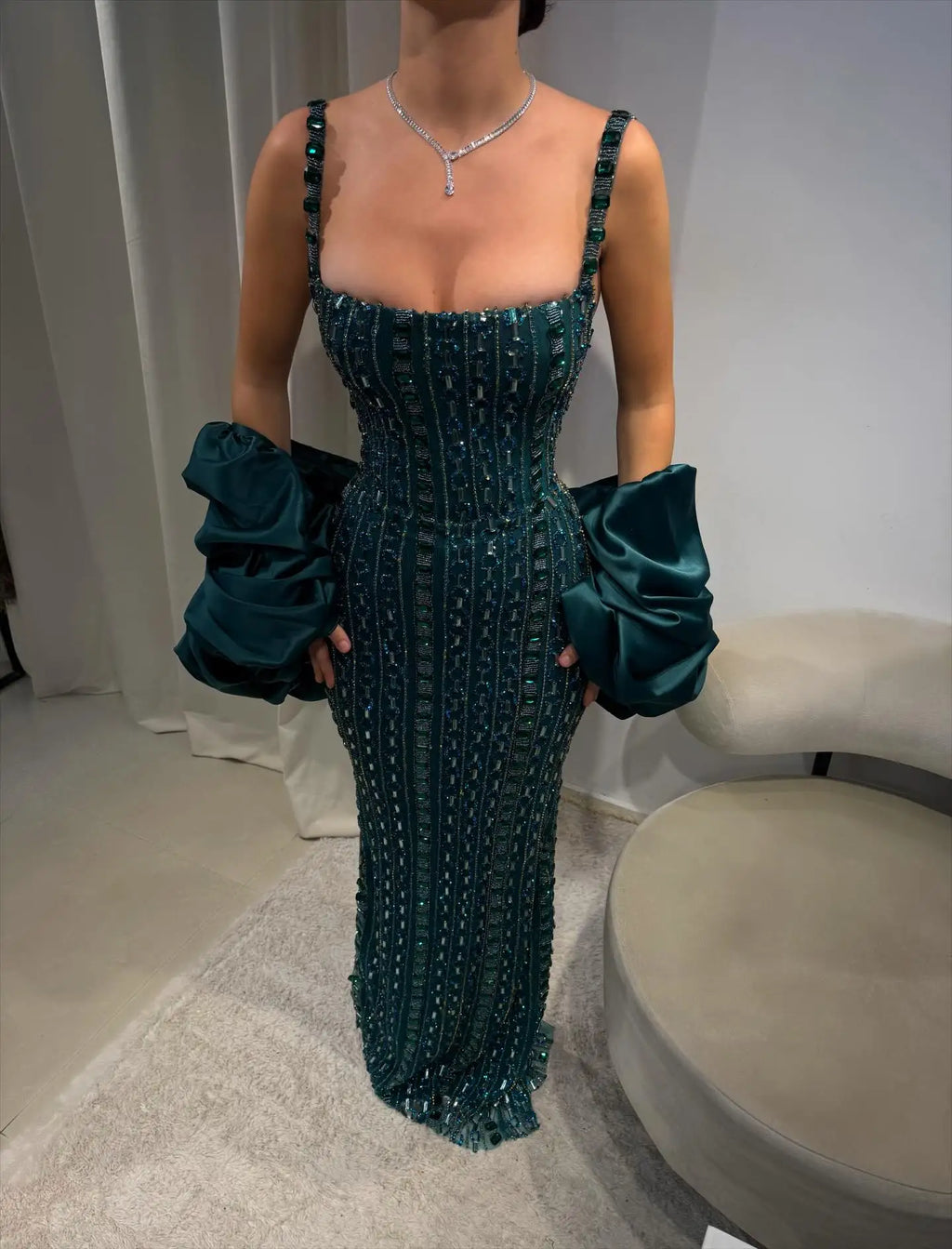 Emeraude Crystal Mermaid Gown