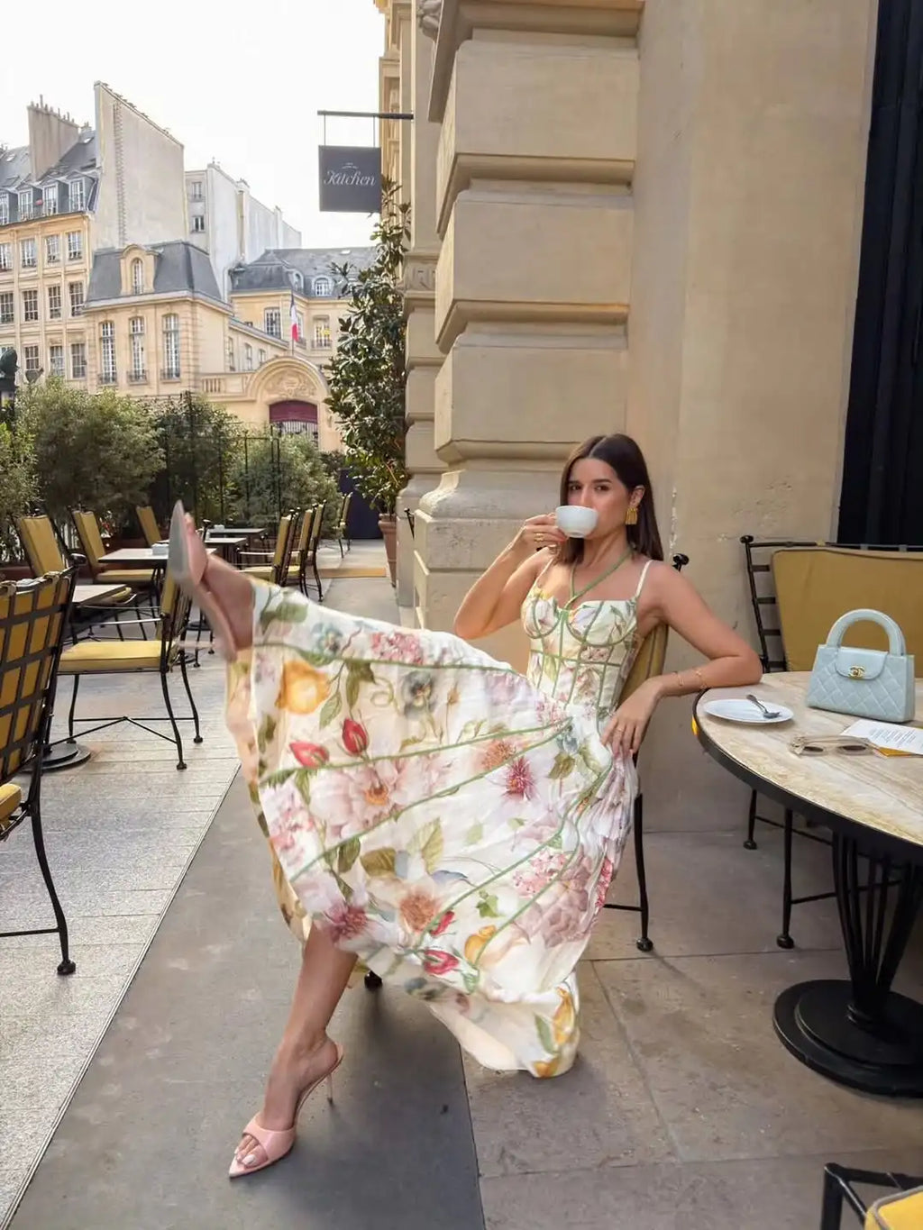 Isabelle Floral Halter Maxi