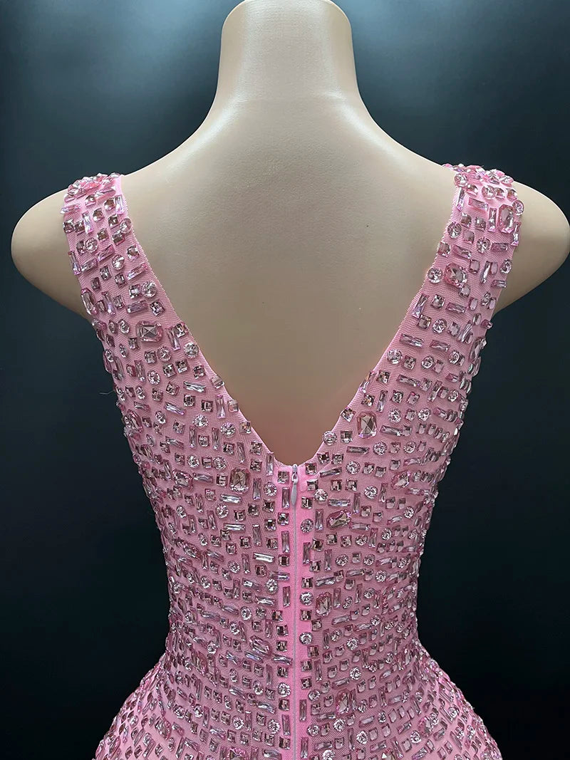 Aurora Rhinestone Sheer Gown
