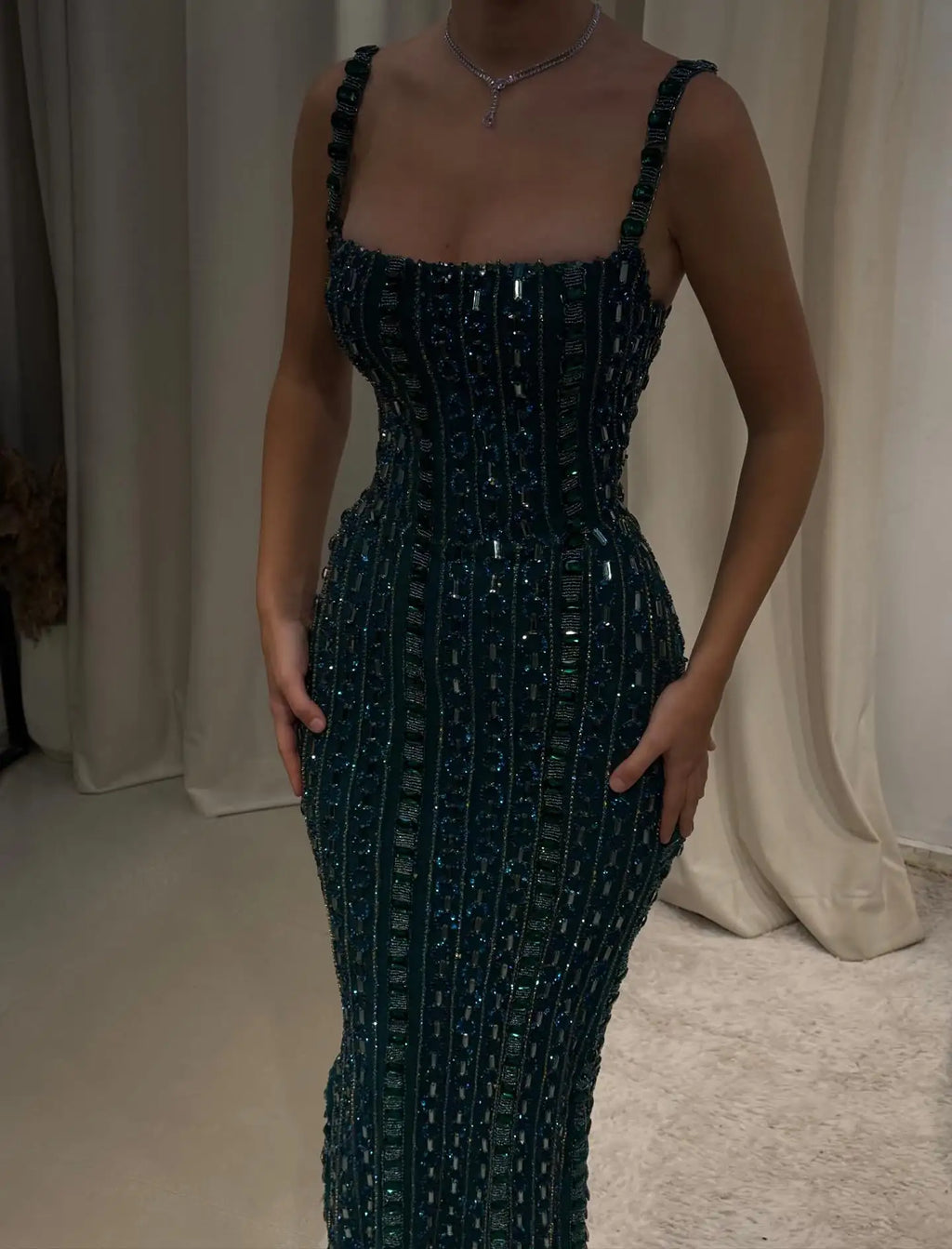 Emeraude Crystal Mermaid Gown