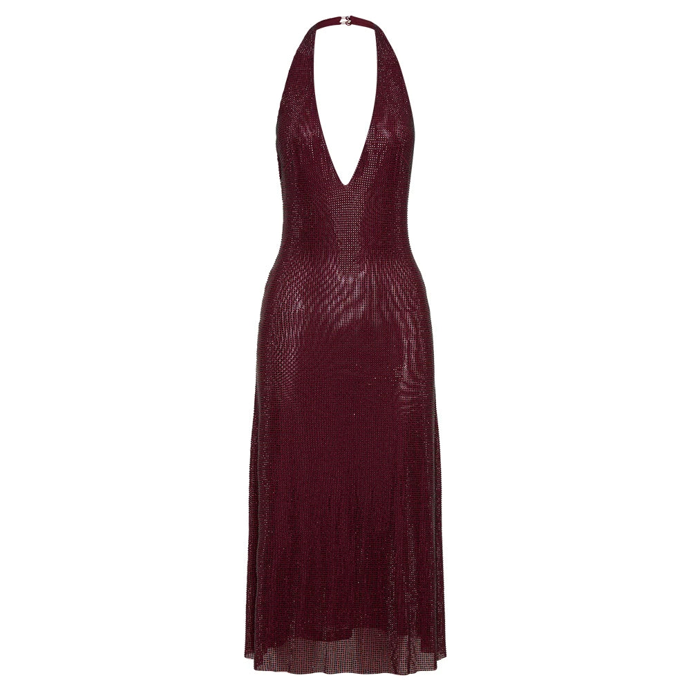 Vivace Sequin Halter Gown