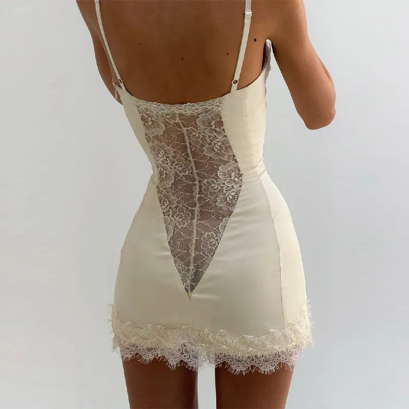 Blanc Lace Sling Mini