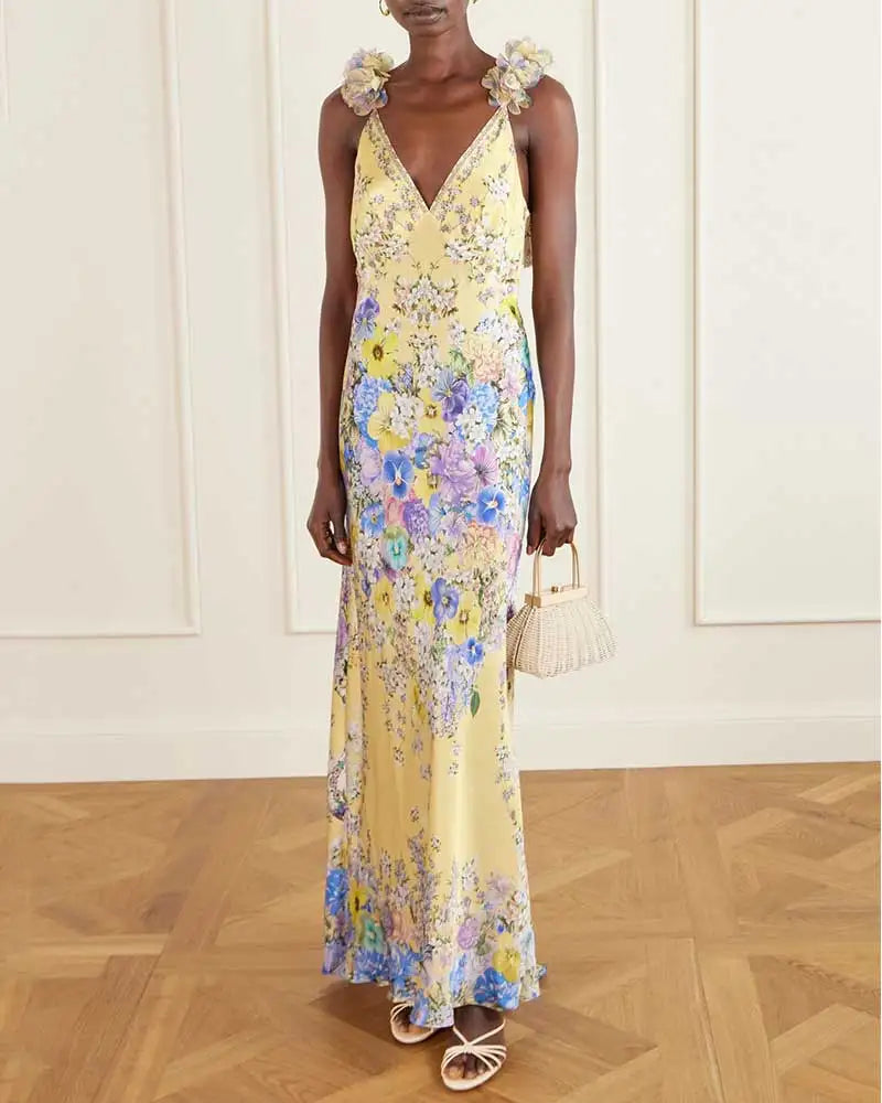 Fleur Sling Floral Maxi