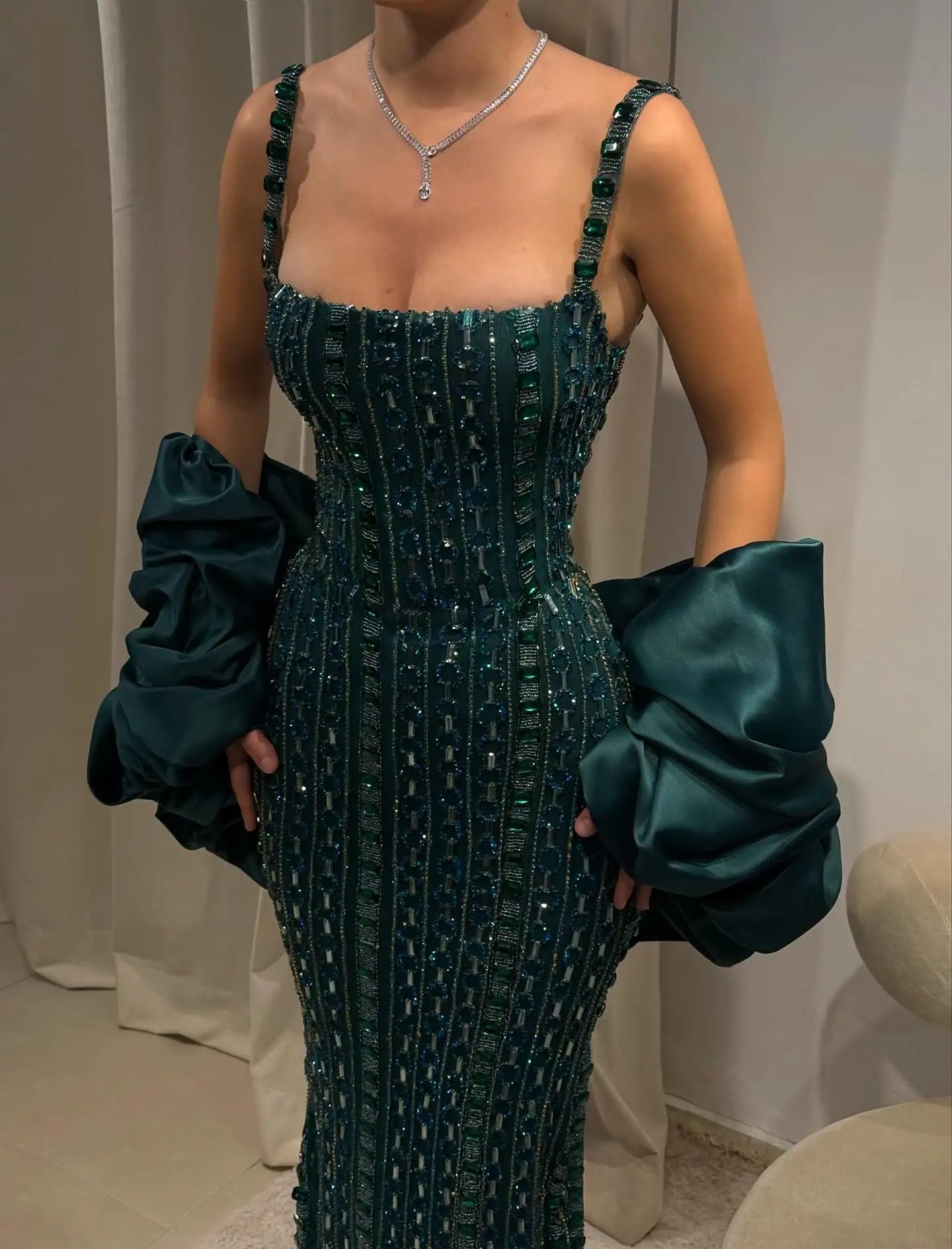 Emeraude Crystal Mermaid Gown