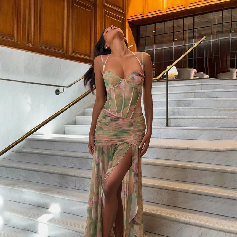 Tropicale Floral Sling Maxi