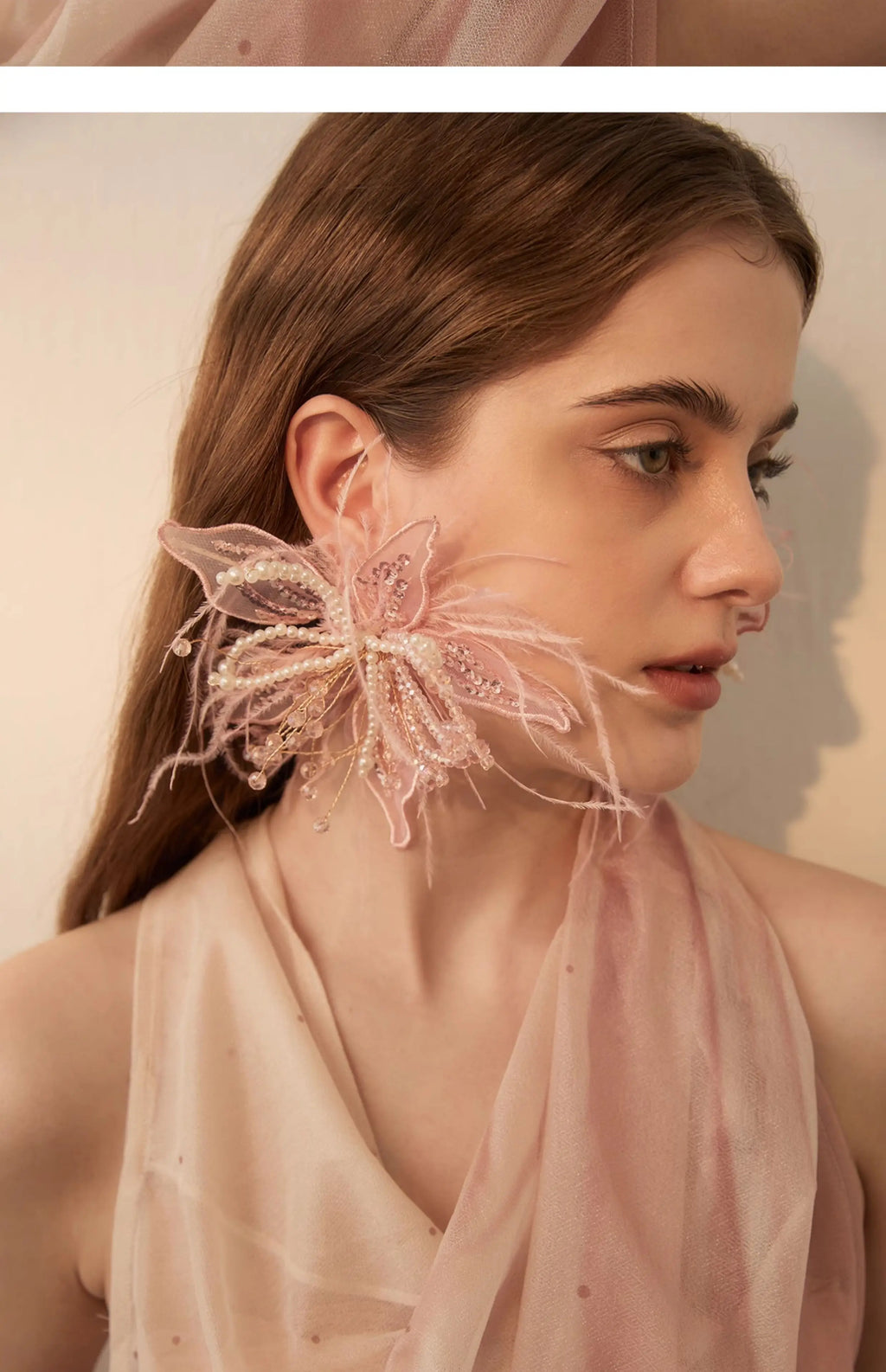 Plume Feather Drop Earrings
