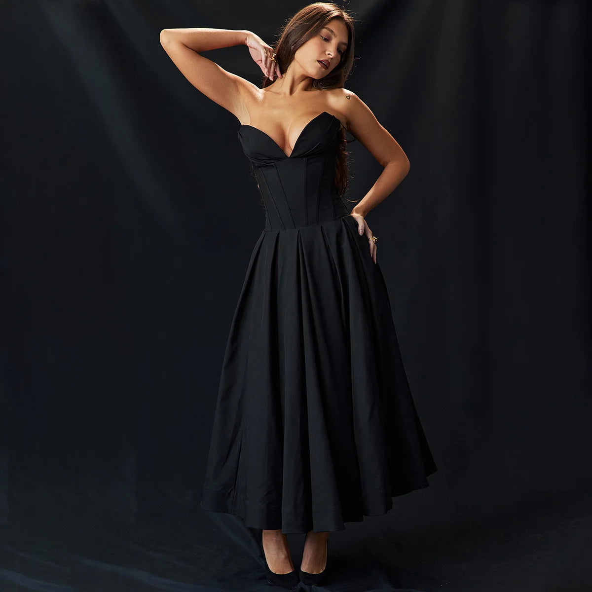 Solstice Strapless Flare Dress