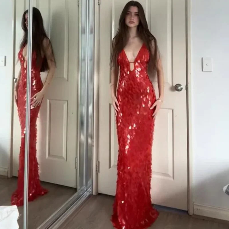 Glimmer Sequin Party Gown