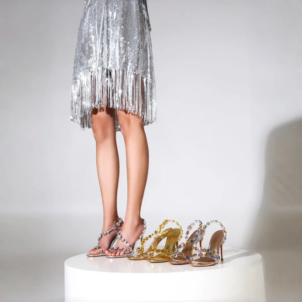Crystal PVC Slingbacks