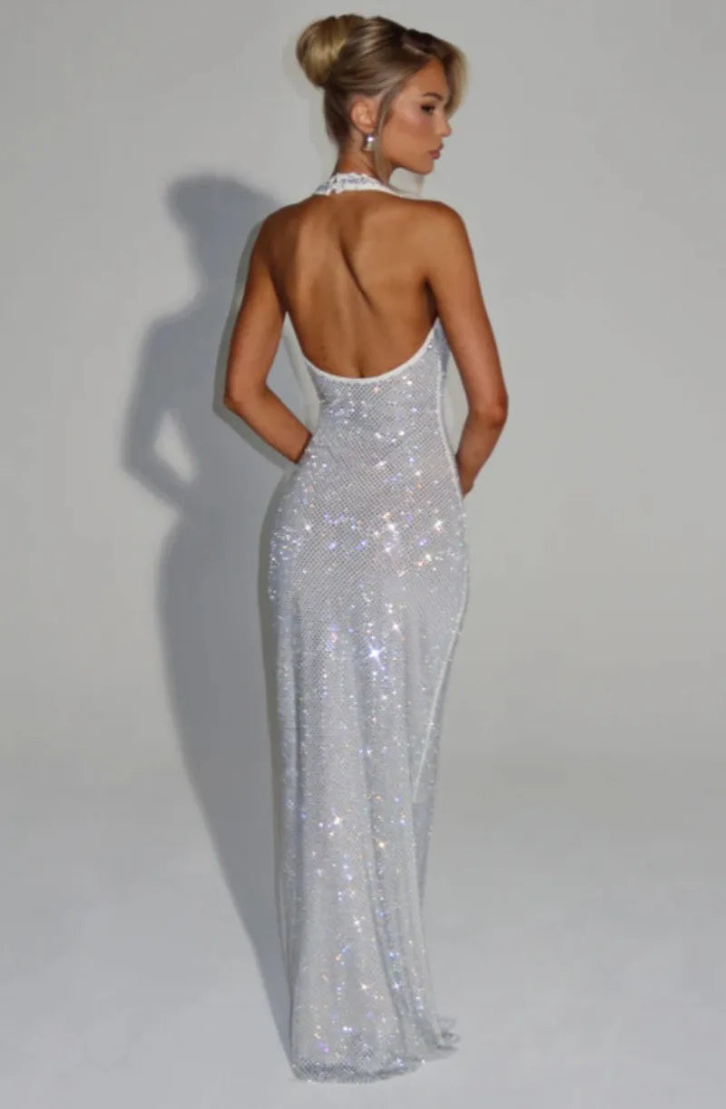 Lumina Sequin Backless Maxi