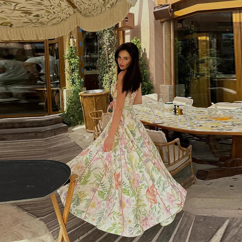 Isabelle Floral Halter Maxi