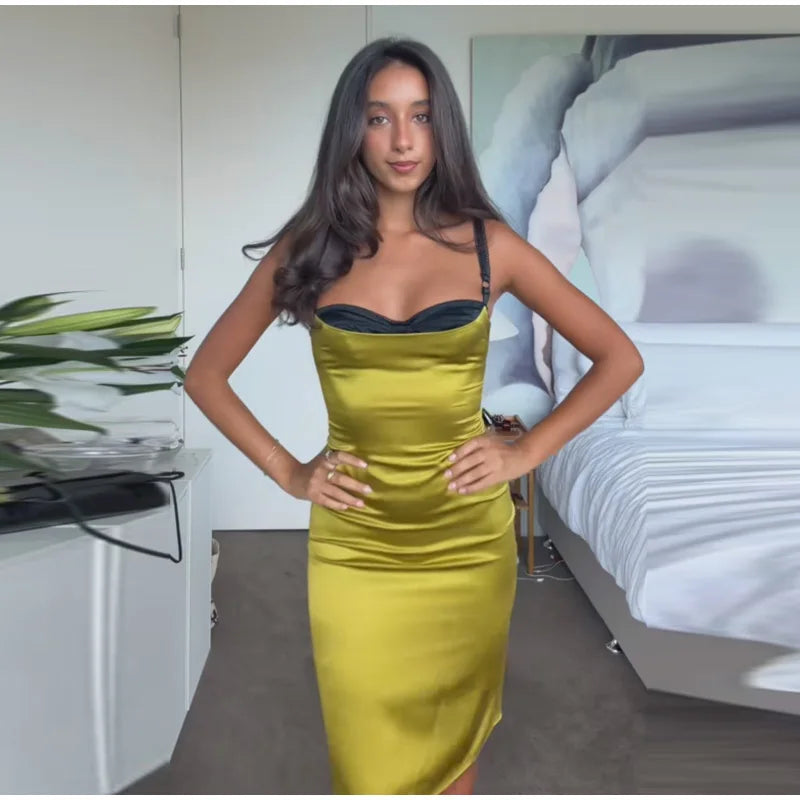 Ariel Satin Slip Midi