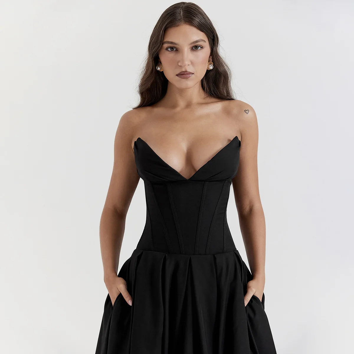 Solstice Strapless Flare Dress
