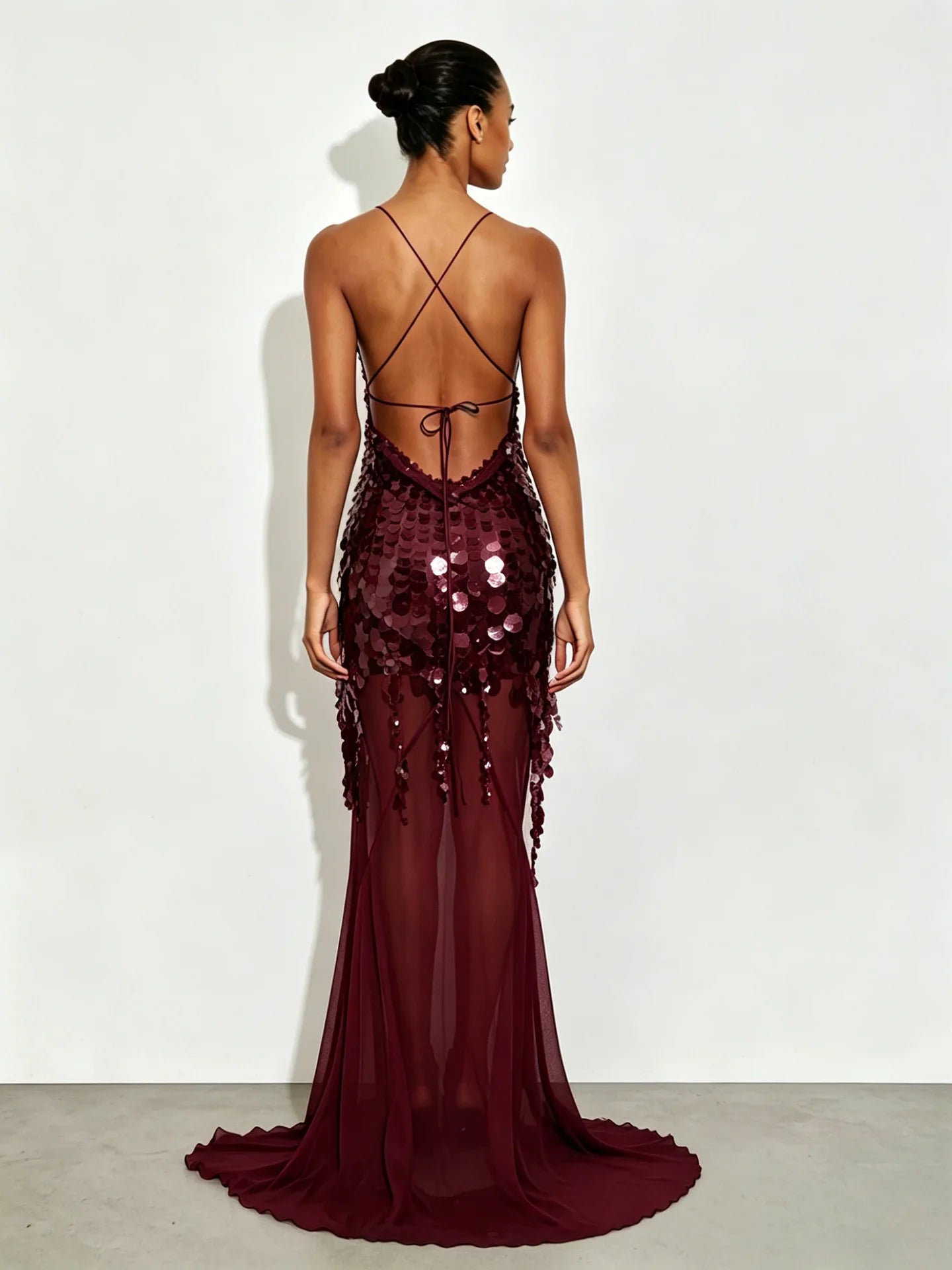 Aria Beaded Fishtail Gown