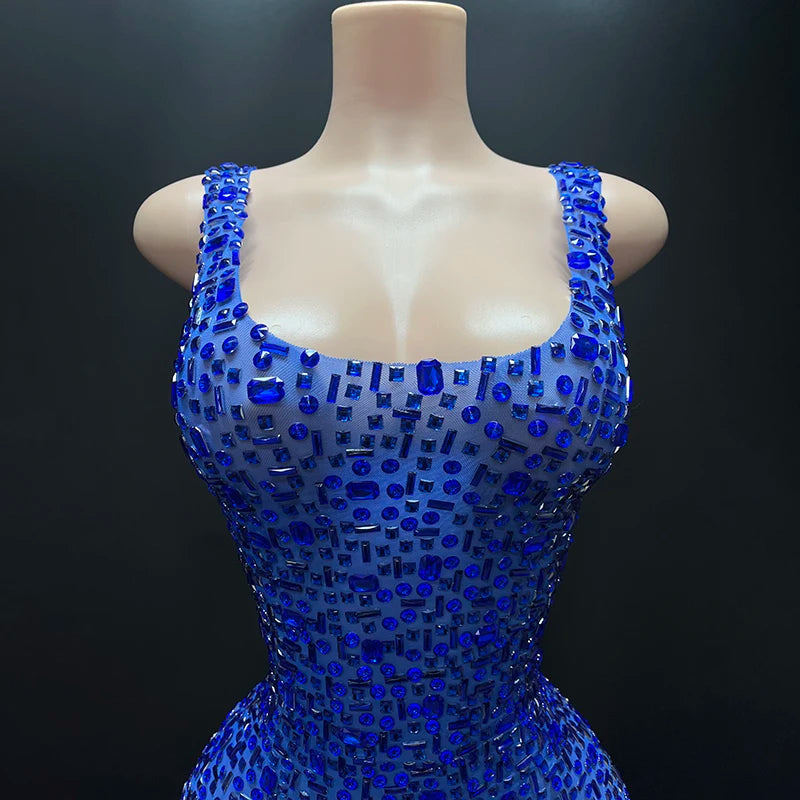 Aurora Rhinestone Sheer Gown